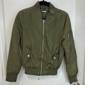 Olive Green Bomber Jacket